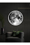 Moon Led Aplik, 30cm Çap, Led 25 Watt, Modern Aplik, Duvar Aplik, Yatak Odası Aplik, Duvar Lambası