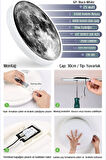 Moon Led Aplik, 30cm Çap, Led 25 Watt, Modern Aplik, Duvar Aplik, Yatak Odası Aplik, Duvar Lambası