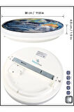 World Model,led Aplik, 30cm Çap,led 25watt, Modern,duvar Aplik, Yatak Odası Aplik,iç Mekan Aplik