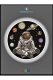 Space-Astronot Avize-Led Avize-25watt-30cm x 30cm,çocuk odası avize, avize modelleri, astronot avize