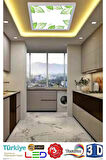 Baskılı Led Panel Aydınlatma Beyaz Çerçeve 60w Led Avize 60 Cm X 60 Cm