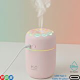 250ML RGB Işıklı Süper Sessiz Type-C Mini Hava Nemlendirici & Aroma Difüzör