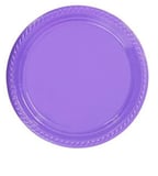 Premium PLASTİK TABAK 25 Lİ MOR Buluşma Piknik Sofra