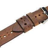 Apple Watch Uyumlu Deri Kordon 38-40-41mm Delikli Taba