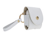 Apple AirPods 2.nesil Uyumlu Deri Kılıf Mai Snap F3 Beyaz