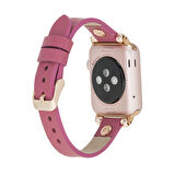 Apple Watch Uyumlu Deri Kordon 38-40-41mm RT CP4 Fuşya