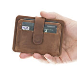 Çok Bölmeli Slim Deri Kartlık BLW019 G2 Antik Kahve