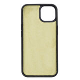 Apple iPhone 13 Uyumlu Deri Kartlıklı Arka Kapak G16 Yeşil