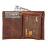 Airmaka AirTag Uyumlu Deri Erkek Cüzdan G2 Kahve