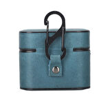 Casquet Apple AirPods 3.nesil Uyumlu Deri Kılıf AA32 Mavi