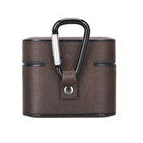 Casquet Apple AirPods 3.nesil Uyumlu Deri Kılıf RO6 Kahverengi