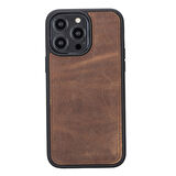 Apple iPhone 14 Pro Max Uyumlu Deri Cüzdanlı Kılıf MWWN G2 Kahve