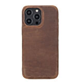 Apple iPhone 14 Pro Max Uyumlu Deri Arka Kapak ROCK G2