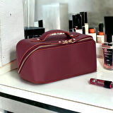 Ella Kadın Seyahat Kozmetik Bakım Makyaj Çantası Organizer Bordo