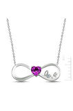 925 Ayar Ametist 'Sonsuz Aşkıma' Pırlanta Kolye (GPK0015)