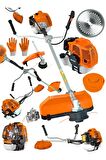 Alman Trex 6003 Yan Tipi Benzinli Motorlu Ot Çalı Tırpanı Çim Biçme Makinesi Tırpan