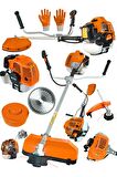Alman Trex 6003 Yan Tipi Benzinli Motorlu Ot Çalı Tırpanı Çim Biçme Makinesi Tırpan
