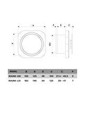Round 100 BD 10 cm Banyo Tuvalet Aspiratör Fanı - Kapaklı Damperli Havalandırma