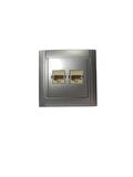 2XRJ45 DATA PRİZİ METALİK GÜMÜŞ (10ADET) SIMON