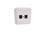KÖŞK 2XRJ45 PRİZ CAT5 BEYAZ (10ADET) METESAN