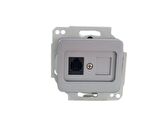 KELEBEK METALİK GRİ 1XRJ11 TELEFON PRİZ METESAN