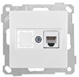 CANDELA BEYAZ MEK+TUŞ 1RJ12 TELEFON PRİZİ MUTLUSAN