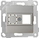 RİTA TİTANYUM MEK+TUŞ 1RJ45 (KON.SÜZ-6ADET)DATA PRİZİ MUTLUSAN