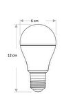 CT-4259 12W/6400K SENSÖRLÜ LED AMPUL (BEYAZ-6ADET) CATA