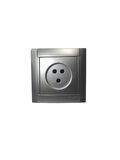 TELEFON PRİZİ METALİK GÜMÜŞ SIMON
