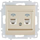 ZENA MEK.TİTANYUM 2RJ11 TELEFON PRİZİ (7ADET) ELBİ