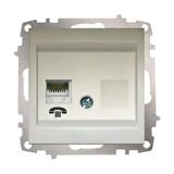 ZENA MEK.TİTANYUM 1RJ11 TELEFON PRİZİ ELBİ