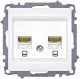 ZENA MEK.BEYAZ 2RJ45 PRİZ ELBİ