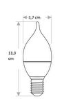 CT-4080 7W/6400K LED KIVRIK BUJİ AMPUL (BEYAZ-12ADET) CATA