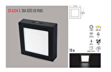 CT-5234 18W/6400K ALM. S.Ü LED ARMATÜR KARE (SİYAH KASA) BEYAZ CATA