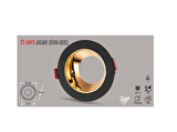 CT-5049 JAGUAR YUVARLAK SPOT(MAT SİYAH GOLD)(AMPULSUZ) CATA