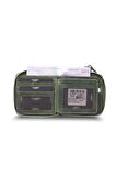 Guard Antik Yeşil Fermuarlı Yatay Mini Deri Cüzdan - GRD2403XW22458