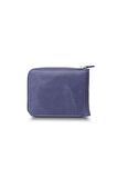 Guard Antique Navy Blue Zipper Horizontal Mini Leather Wallet - GRD2403XW22460