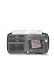 Guard Antik Gri Fermuarlı Yatay Mini Deri Cüzdan - GRD2403XW22461