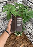 Guard Koyu Kahverengi Croco Baskılı Fermuarlı Portföy Cüzdan - GRD2403XW22478