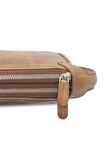 Guard Antik Taba Unisex Çift Fermuarlı El Çantası - GRD2403XW22496