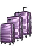 Guard Polikarbon Kırılmaz Mürdüm Seyahat Valizi 3'lü Set - GRD2403XW22548