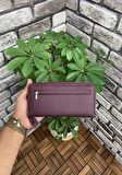 Guard Bordo Mat Fermuarlı ve Deri Patlı El Portföyü - GRD2403XW22283