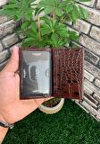 Guard Taba Croco Hakiki Deri Mini Kredi Kartlık