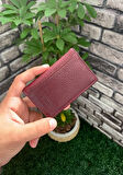 Guard Bordo Hakiki Deri Mini Boy Kredi Kartlık - GRD250902WT1058