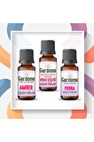 Amber + Kiraz + Pudra (Oda Kokusu Aroma Terapi Buhurdanlık/Difüzör Yağı) 3 Adet x 10 ml