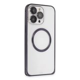 Joko Apple İphone 14 Pro Kılıf Metal Bumper Magneticsafe Kapak - Derin Mor