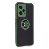 Xiaomi Redmi Note 12 Pro 5g Kılıf Montreal Yüzüklü Silikon Kapak - Yeşil