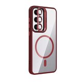 Joko Samsung Galaxy S25 Remim Lensli Magsafe Standlı Kapak - Bordo