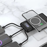 (GÜRDAMUR TİCARET) 10.000 mAh Taşınabilir Hızlı Şarj Aleti/Wireless Powerbank W01