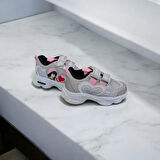 KIZ ÇOCUK GRİ ÜST BASKILI SNEAKER 